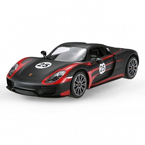 Машина на радиоуправлении Porsche 918 Spyder, цвет чёрный матовый, 1:14 (Rastar, 70710B)